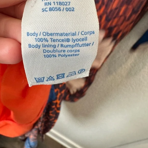 Boden Orange Faux Wrap Annie Dress Size 10 - Picture 5 of 7